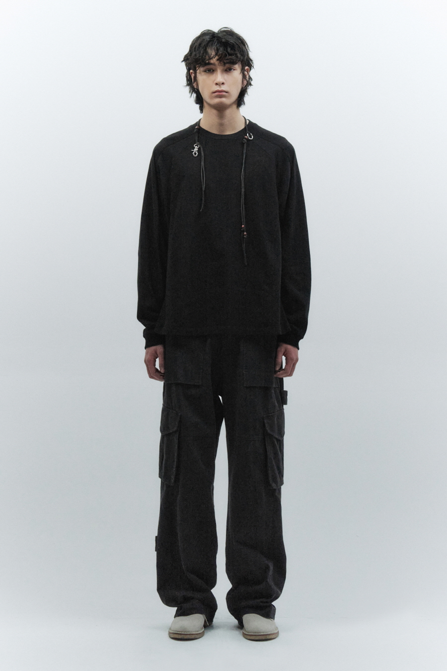 【INSILENCE】WAFFLE MIXED LONG SLEEVE MUSINSA | INSILENCE Waffle Mixed Long Sleeve BLACK